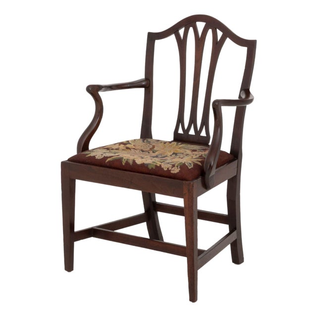 George III Style Mahogany Arm Chair For Sale
