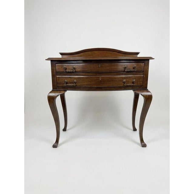 Bow-Fronted Side Table with Gallery, Early 20th Century For Sale - Image 6 of 6