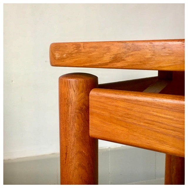 Danish coffee table by TRIOH, 1960s/70s — where structure becomes detail. The subtle gap between frame and top creates...