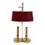 Vintage French Style Brass Bouillotte Table Lamp W Metal Tole Shade For Sale
