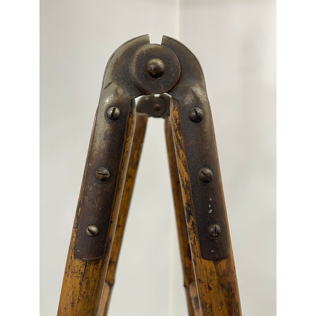 19th Century 19th Century French Bamboo Folding Double Library Ladder For Sale - Image 5 of 18
