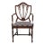 High End Vintage Solid Mahogany Traditional Duncan Phyfe / Hepplewhite Style Shield Back Dining Arm Chair For Sale