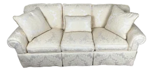 Vintage Custom Ivory Upholstered Sofa by Stickley