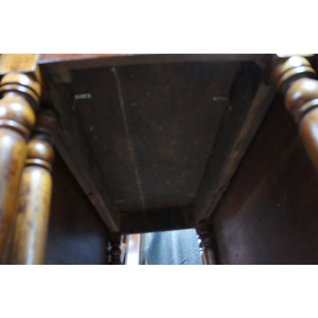 Antique Country Farmhouse Cherry Dropleaf Gateleg Dining Table Console For Sale - Image 13 of 14