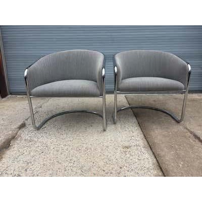 Metal Thonet Chrome Lounge Chairs designed by Anton Lorenz For Sale - Image 7 of 10