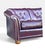 Wood 1980s Classic Oxblood Leather English Club Sofa With Tufted Back & Brass Trim For Sale - Image 7 of 11