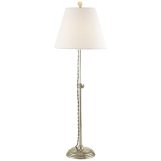 Suzanne Kasler by Visual Comfort Signature Wyatt Accent Lamp in Antique Nickel with Linen Shade For Sale