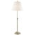 Suzanne Kasler by Visual Comfort Signature Wyatt Accent Lamp in Antique Nickel with Linen Shade For Sale