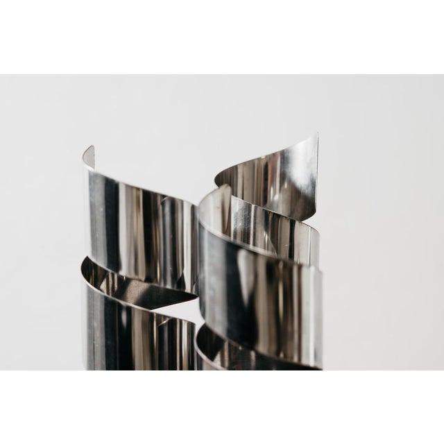 Chromed Steel Spiral Table Lamp, 1970s For Sale - Image 10 of 17