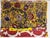 Folk Art 27” Uzbekistan Suzani Floral & Paisley Embroidered Silk Textile With Cotton Ikat Reverse For Sale - Image 3 of 12