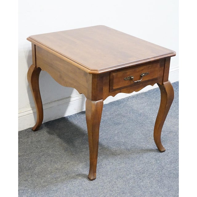 Ethan Allen Ethan Allen Country French Collection 22" Accent End Table 26-8203 - 216 Bordeaux Finish For Sale - Image 4 of 13