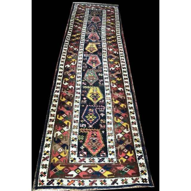 Tribal Antique Persian Shahsavan Runner For Sale - Image 3 of 10