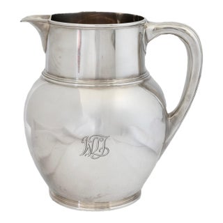Early 20th Century Large Tiffany Sterling Silver Water Pitcher For Sale
