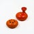 Sculptural Orange Ceramic Vases, Italy, 1970s, Set of 2 For Sale - Image 4 of 11