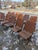 Wood Antique Quartersawn Oak Folding Chairs, Steamboat Theater Seating, Set of 12 For Sale - Image 7 of 18