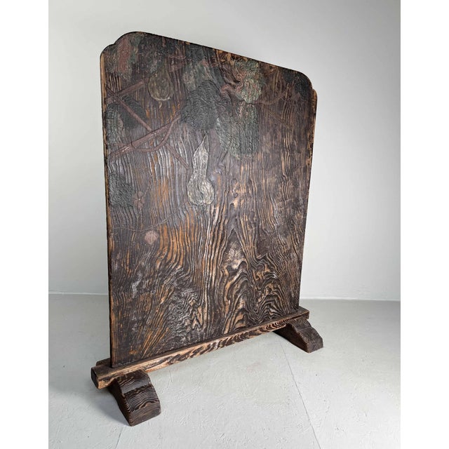 Tsuitate with Floral Decor, Meiji Era For Sale - Image 9 of 18