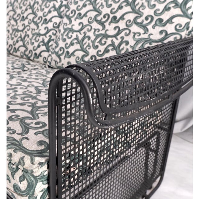 Mid-Century Modern 5 pcs Mid Century Modern Glider Chair Sofa Loveseat & Two Side End Tables Iron For Sale - Image 3 of 13