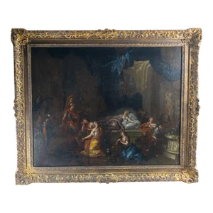 18th Century European Old Master Painting "The Death of Cleopatra" Attributed to Ottmar Elliger