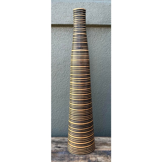 Vintage Turned Wood Vase For Sale - Image 9 of 12