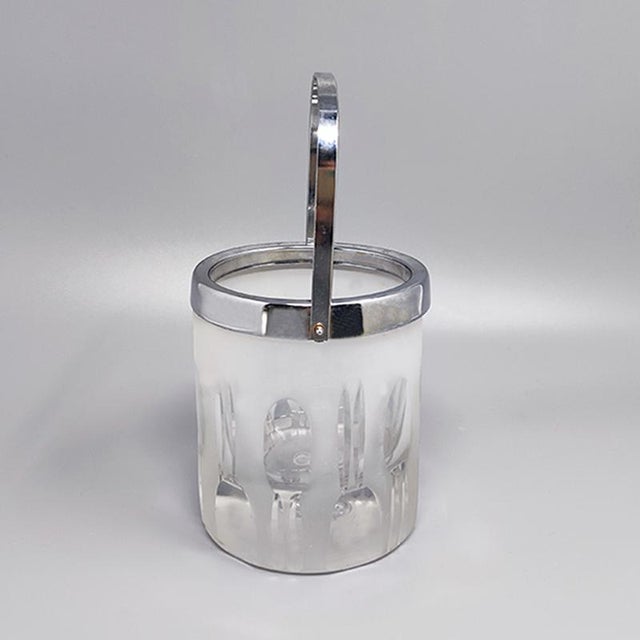 Ice Bucket from Kristal, Italy, 1960, Set of 7 For Sale - Image 4 of 11