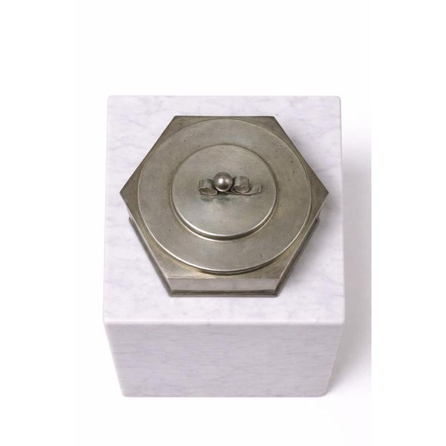 Svenskt Tenn Scandinavian Modern Pewter Lidded Box from Svenskt Tenn, Sweden, 1936 For Sale - Image 4 of 9