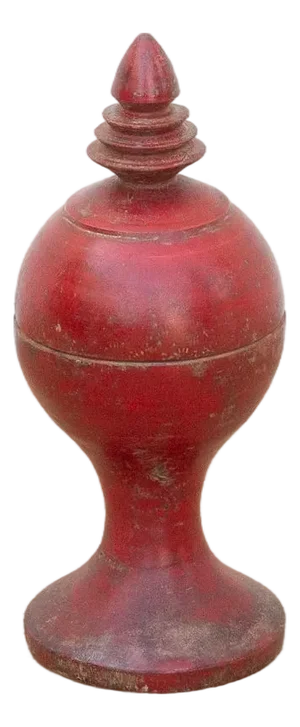 Vintage Indian Turned Wood Lidded Box