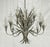 Metal Remains Lighting "Plume" Antique Nickel & Glass 12-Arm Chandelier, Labeled For Sale - Image 7 of 18