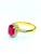 Bochic "Capri" Natural Ruby & Diamonds Vintage Retro Ring Set In 18K Gold&Silver For Sale - Image 18 of 18