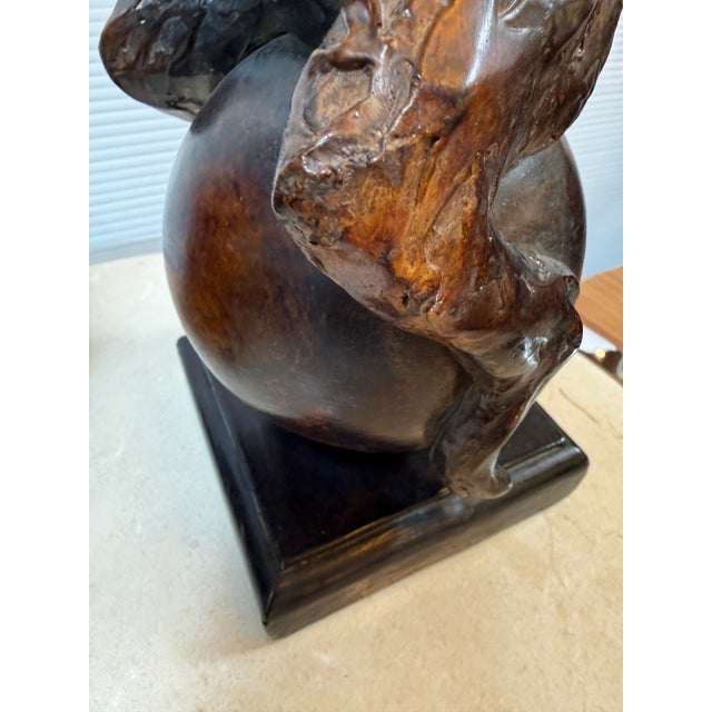 Black Attila's Bunnies on Balls Sculpture, Pair For Sale - Image 8 of 12