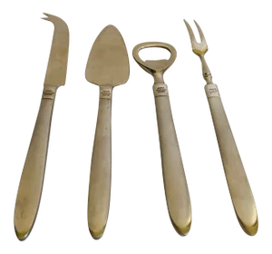 Mid 20th Century M. W. C. O. Stainless Steel "Handy" Bar Set - 4 Pieces