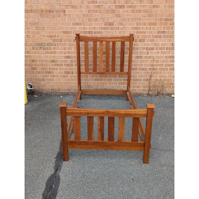 Lexington Cherry Wood Twin Size Bedframe For Sale - Image 9 of 15