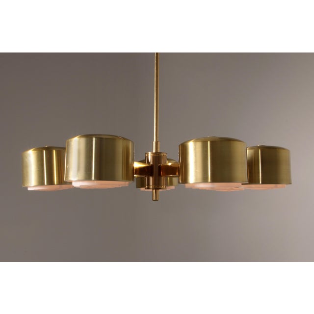 Gold Large Pendant Lamp by Erik Wärnå for Ewa Design, Sweden, 1980 For Sale - Image 8 of 10