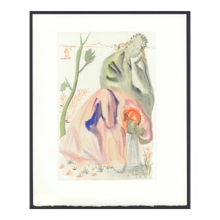 1963 Dalí Divine Comedy Engraving Purgatoire Chant 22 "L'Âge D'Or" (The Golden Age) For Sale