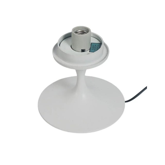 Mid-Century Modern Design Tulip Mushroom Table Lamp by Designline in White Space Age For Sale - Image 9 of 10