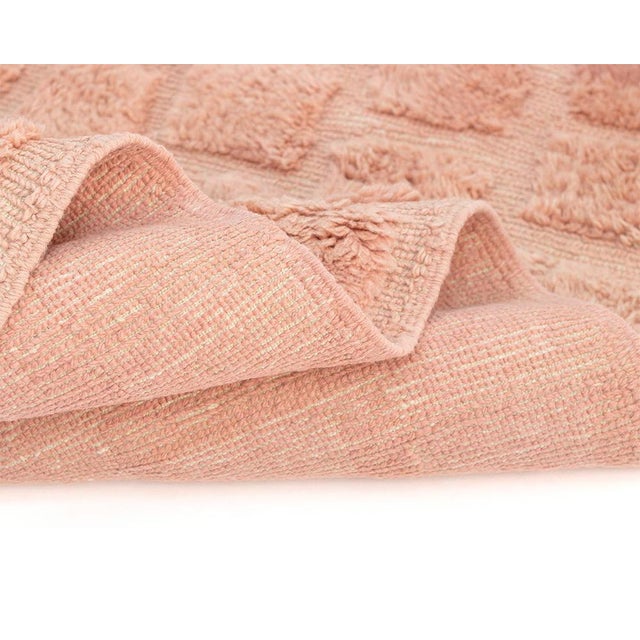 Textile Hand-Knotted Terracotta Wool Rug by Azele Studio For Sale - Image 7 of 10