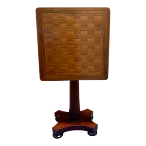 English William IV Rosewood and Mahogany Tilt Top Chess Table. Circa 1840