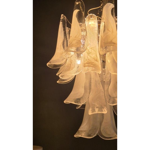 Murano Glass Petal Chandelier, Italy, 1970s For Sale - Image 4 of 13