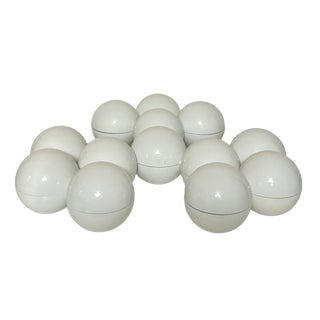 Small Round Rotary Serving Trays Set from Yonel Lebovici, 1970s, Set of 13 For Sale