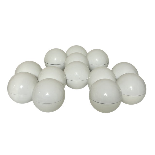 Small Round Rotary Serving Trays Set from Yonel Lebovici, 1970s, Set of 13 For Sale
