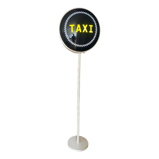 Neon Taxi Sign in Metal, 1990s For Sale
