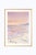 Minimalist coastal artwork featuring a soft shoreline with pastel sunset tones, gentle waves, and delicate linework...