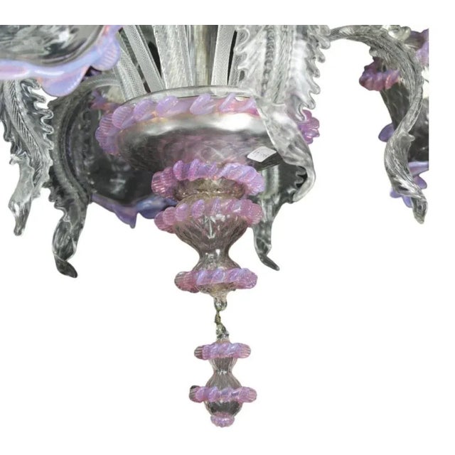 Early 20th Century Arms Chandelier in Murano Glass, Venice For Sale - Image 3 of 6