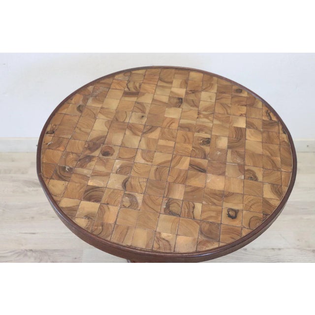 Vintage Marquetry Wood Coffee Table, 1930s For Sale - Image 6 of 8