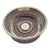 Antique Silver Plate and Wood Wine Bottle Coaster With Silver Phoenix Embossed on Pendant For Sale