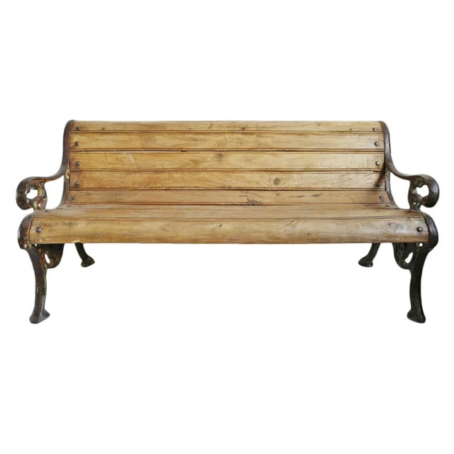 Vintage Teak Park Bench Chairish