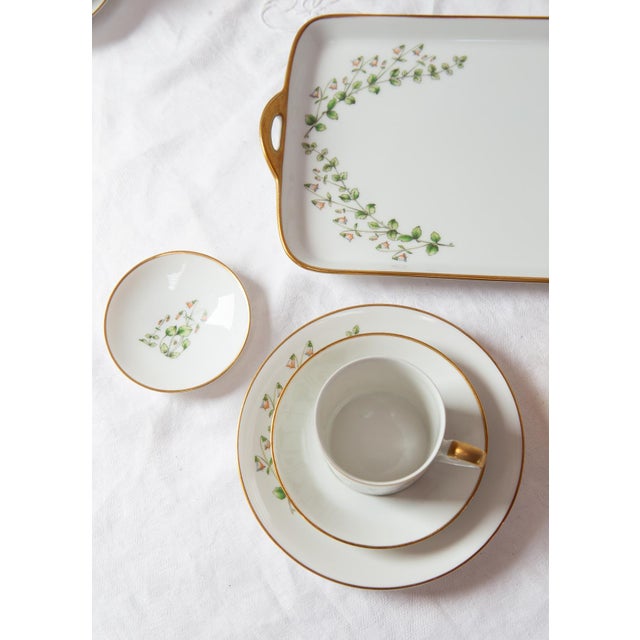 Forest Green Linnaea Borealis Porcelain Coffee Set from Hackefors, 1970, Set of 38 For Sale - Image 8 of 11