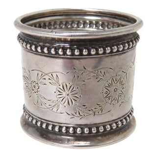 Oversize Antique American Victorian Sterling Silver Napkin Ring by Gorham Silver Co. For Sale