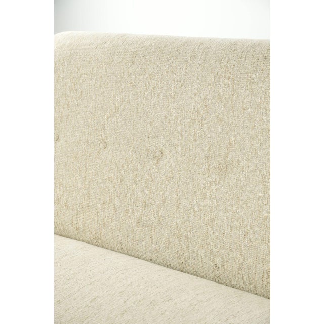 19th Century French Empire Style Sofa with Cream-Colored Upholstery For Sale - Image 13 of 14