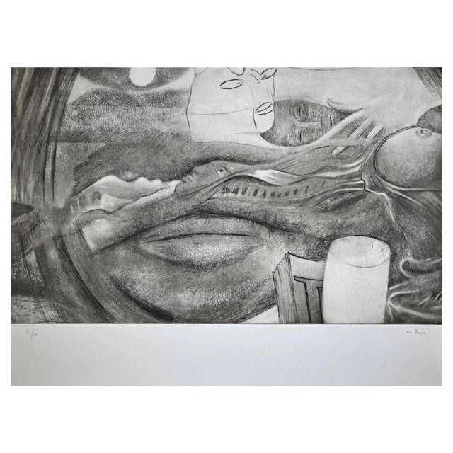 Domenico Lo Russo, Shapes, Original Lithograph, 1970s For Sale