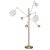 Milan 3 Arms Brass Floor Lamp by Schwung For Sale